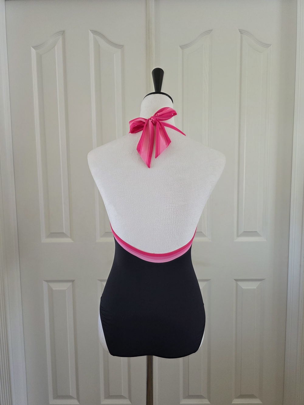 Johnny Was Blum Floral Halter One Piece Swimsuit Black Pink Floral Size M - Picture 8 of 14